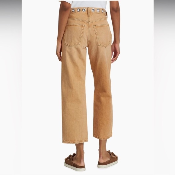 NWT Re/Done originals 90’s Loose Crop size 27 tan with metal
Grommets - Picture 2 of 11